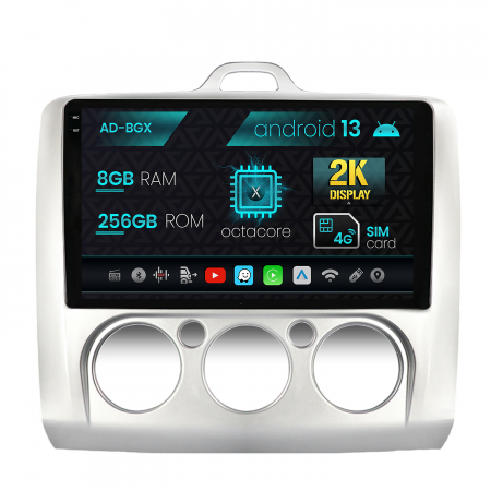 Navigații auto dedicate - Navigatie Ford Focus MK2 (2004-2011), Clima manuala, Android 13, X-Octacore / 8GB RAM + 256GB ROM, 9.5 Inch - AD-BGX9008+AD-BGRKIT112