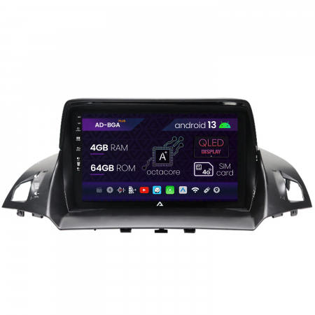 Navigații auto dedicate - Navigatie Ford Kuga / C-Max (2013-2018), Android 13, A-Octacore / 4GB RAM + 64GB ROM, 9 Inch - AD-BGA9004+AD-BGRKIT114
