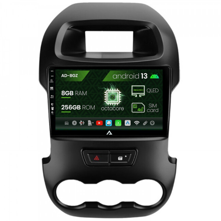Ranger 2012-2015 - Navigatie Ford Ranger (2011-2015), Android 13, Z-Octacore / 8GB RAM + 256GB ROM, 9 Inch - AD-BGZ9008+AD-BGRKIT135B