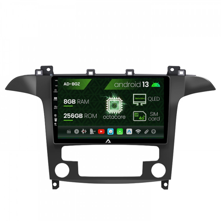 Transporter / Caravelle T4 1998-2009 - Navigatie Ford S-Max (2006-2015), Android 13, Z-Octacore / 8GB RAM + 256GB ROM, 9 Inch - AD-BGZ9008+AD-BGRKIT125