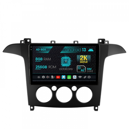 Volkswagen - Navigatie Ford S-MAX (2006-2015) Clima Manuala, Android 13, X-Octacore / 8GB RAM + 256GB ROM, 9.5 Inch - AD-BGX9008+AD-BGRKIT124