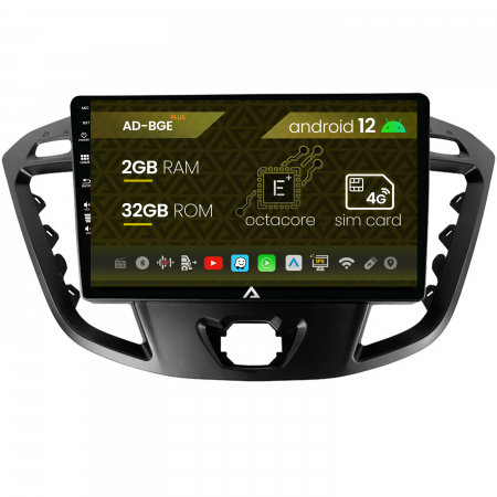 Transit Custom 2012 - &#62;&#62; - Navigatie Ford Transit / Tourneo (2012-2020), Android 12,E-Octacore / 2GB RAM + 32GB ROM, 9 Inch - AD-BGE9002+AD-BGRKIT123