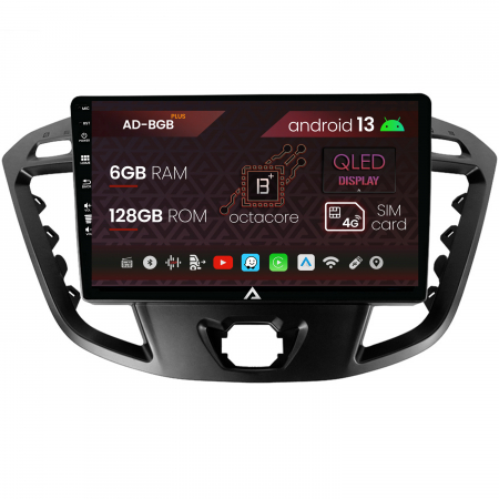 Transit Custom 2012 - &#62;&#62; - Navigatie Ford Transit / Tourneo (2012-2020), Android 13, B-Octacore / 6GB RAM + 128GB ROM, 9 Inch - AD-BGB9006+AD-BGRKIT123
