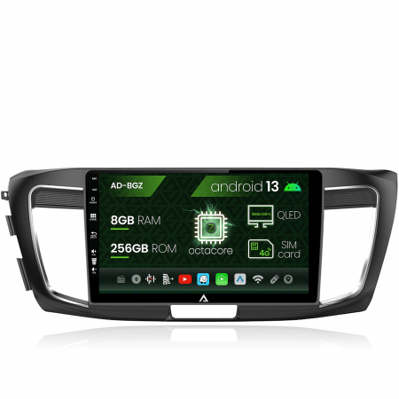 Navigații auto dedicate - Navigatie Honda Accord 9 (2013-2017), Android 13, Z-Octacore / 8GB RAM + 256GB ROM, 10.1 Inch - AD-BGZ10008+AD-BGRKIT002