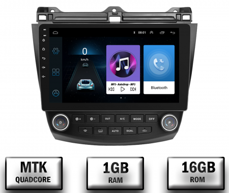 Accord 2004-2008 - Navigatie Honda Accord 7 (2005-2008), Android 10, P-Quadcore / 1GB RAM + 16 ROM, 10.1 Inch - AD-BGP10001+AD-BGRKIT012