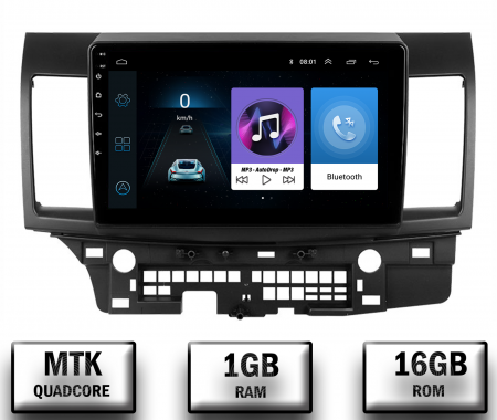 Navigații auto dedicate - Navigatie Mitsubishi Lancer (2007-2016), Android 10, P-Quadcore / 1GB RAM + 16GB ROM, 10.1 Inch - AD-BGP10001+AD-BGRKIT269