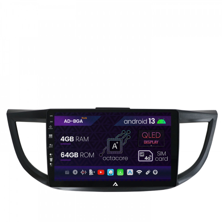 Honda - Navigatie Honda CRV (2011-2016), Android 13, A-Octacore / 4GB RAM + 64GB ROM, 9 Inch - AD-BGA9004+AD-BGRKIT003
