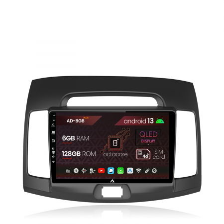 Elantra 2000-2012 - Navigatie Hyundai Elantra (2006-2011), Android 13, B-Octacore / 6GB RAM + 128GB ROM, 9 Inch - AD-BGB9006+AD-BGRKIT178