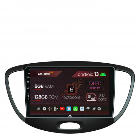 Hyundai - Navigatie Hyundai I10 (2007-2013), Android 13, B-Octacore / 6GB RAM + 128GB ROM, 9 Inch - AD-BGB9006+AD-BGRKIT198