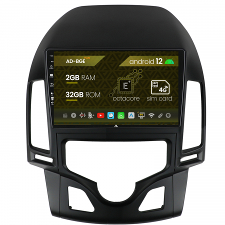 I30 2007-2011 - Navigatie Hyundai I30 (2007-2012), Clima Automata, Android 12, E-Octacore / 2GB RAM + 32GB ROM, 9 Inch - AD-BGE9002+AD-BGRKIT216