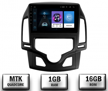 Navigații auto dedicate - Navigatie Hyundai I30 (2007-2012), Clima Automata, Android 10, P-Quadcore / 1GB RAM + 16GB ROM, 9 Inch - AD-BGP9001+AD-BGRKIT216