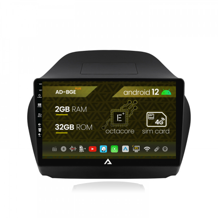 Hyundai - Navigatie Hyundai IX35 (2009-2015), Android 12, E-Octacore / 2GB RAM + 32GB ROM, 10.1 Inch - AD-BGE10002+AD-BGRKIT189