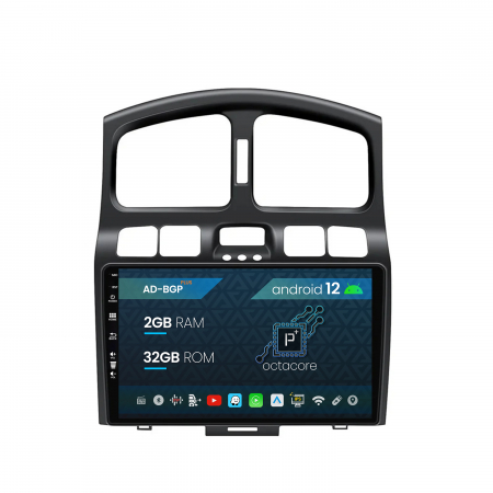 Navigații auto dedicate - Navigatie Hyundai Santa Fe (2001-2005), Android 12, P-Octacore/ 2GB RAM + 32GB ROM, 9 Inch - AD-BGP9002+AD-BGRKIT210V2