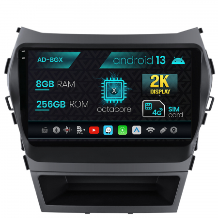 Navigații auto dedicate - Navigatie Hyundai Santa Fe IX45 (2013-2017), Android 13, X-Octacore / 8GB RAM + 256GB ROM, 9.5 Inch - AD-BGX9008+AD-BGRKIT182