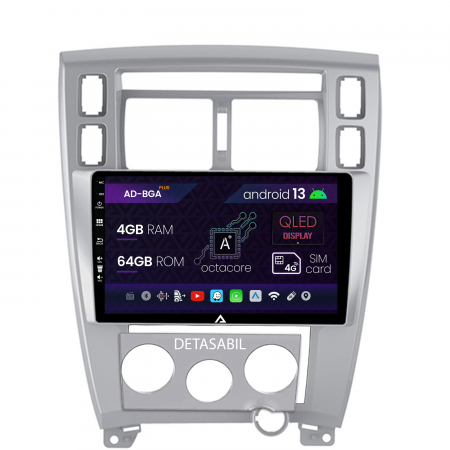 Navigații auto dedicate - Navigatie Hyundai Tucson (2004-2009), Android 13, A-Octacore / 4GB RAM + 64GB ROM, 10.1 Inch - AD-BGA10004+AD-BGRKIT200