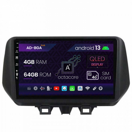 Tucson 2018-2020 - Navigatie Hyundai Tucson (2018-2020), Android 13, A-Octacore / 4GB RAM + 64GB ROM, 9 Inch - AD-BGA9004+AD-BGRKIT204