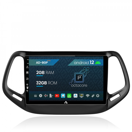 Compass 2017 - &#62;&#62; - Navigatie Jeep Compass (2016+), Android 12, P-Octacore / 2GB RAM + 32GB ROM, 10.1 Inch - AD-BGP9002+AD-BGRKIT287
