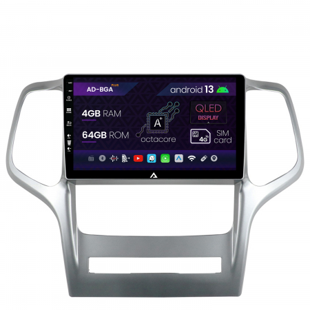 Grand Cherokee 2005-2013 - Navigatie Jeep Grand Cherokee (2010-2013), Android 13, A-Octacore / 4GB RAM + 64GB ROM, 9 Inch - AD-BGA9004+AD-BGRKIT297
