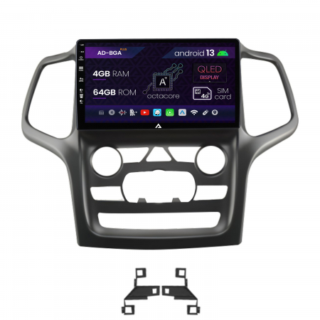 Navigații auto dedicate - Navigatie Jeep Grand Cherokee (2014-2022), Android 13, A-Octacore / 4GB RAM + 64GB ROM, 9 Inch - AD-BGA9004+AD-BGRKIT272