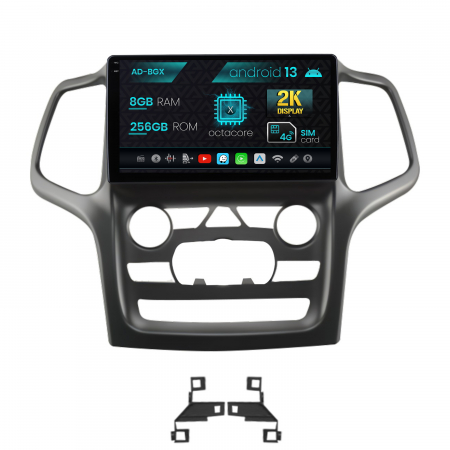 Navigații auto dedicate - Navigatie Jeep Grand Cherokee (2014-2022), Android 13, X-Octacore / 8GB RAM + 256GB ROM, 9.5 Inch - AD-BGX9008+AD-BGRKIT272