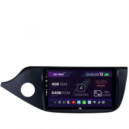 Navigații auto dedicate - Navigatie Kia CEED (2012-2018), Android 13, A-Octacore / 4GB RAM + 64GB ROM, 9 Inch - AD-BGA9004+AD-BGRKIT149