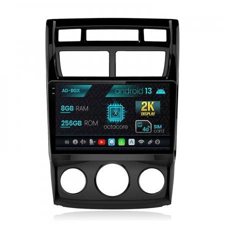 Kia - Navigatie Kia Sportage (2005-2010) M/AC, Android 13, X-Octacore / 8GB RAM + 256GB ROM, 9.5 Inch - AD-BGX9008+AD-BGRKIT148S