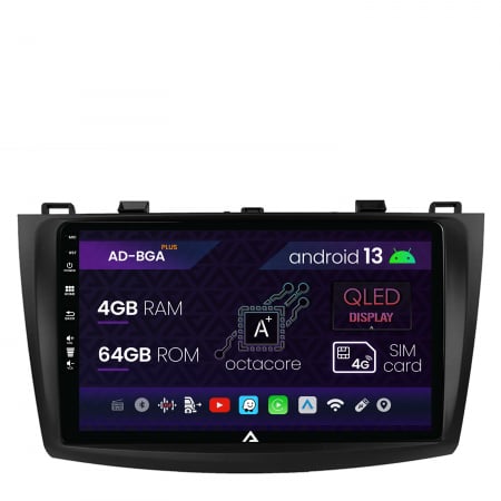 Navigații auto dedicate - Navigatie Mazda 3 (2009-2013), Android 13, A-Octacore / 4GB RAM + 64GB ROM, 9 Inch - AD-BGA9004+AD-BGRKIT320