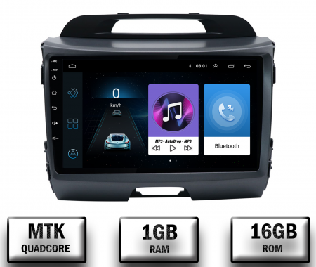 Kia - Navigatie KIA Sportage (2010-2016), Android 10, P-Quadcore / 1GB RAM + 16GB ROM, 9 Inch - AD-BGP9001+AD-BGRKIT146