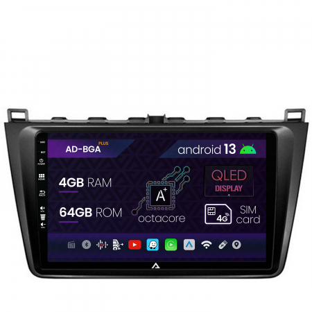 Mazda - Navigatie Mazda 6 (2008-2013), Android 13, A-Octacore / 4GB RAM + 64GB ROM, 9 Inch - AD-BGA9004+AD-BGRKIT328