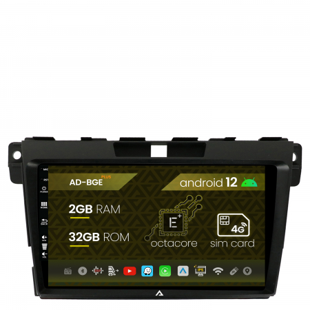 Navigații auto dedicate - Navigatie Mazda CX-7 (2008-2013), Android 12, E-Octacore / 2GB RAM + 32GB ROM, 9 Inch - AD-BGE9002+AD-BGRKIT326
