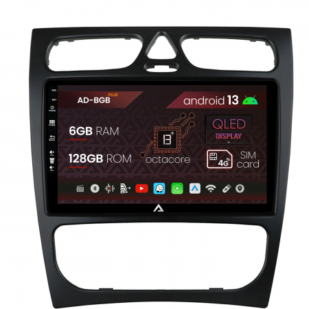Navigații auto dedicate - Navigatie Mercedes Benz C-Class W203 (2000-2005), Android 13, B-Octacore / 6GB RAM + 128GB ROM, 9 Inch - AD-BGB9006+AD-BGRKIT416