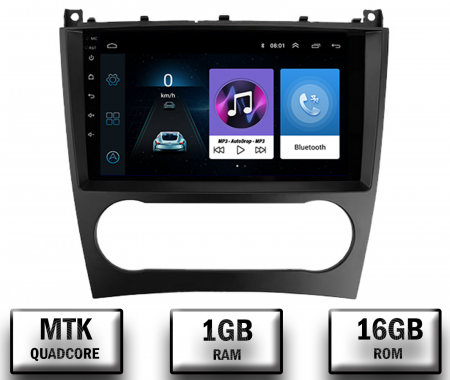 Mercedes Benz - Navigatie Mercedes Benz C-Class W203 (2004-2008), Android 10, P-Quadcore / 1GB RAM + 16GB ROM, 9 Inch - AD-BGP9001+AD-BGRKIT414