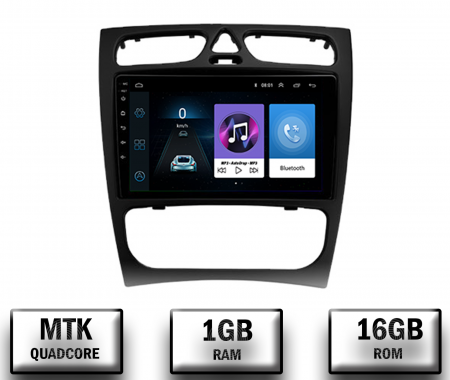 Mercedes Benz - Navigatie Mercedes Benz C-Class W203 / CLK W209 (2000-2005), Android 10, P-Quadcore / 1GB RAM + 16GB ROM, 9 Inch - AD-BGP9001+AD-BGRKIT416