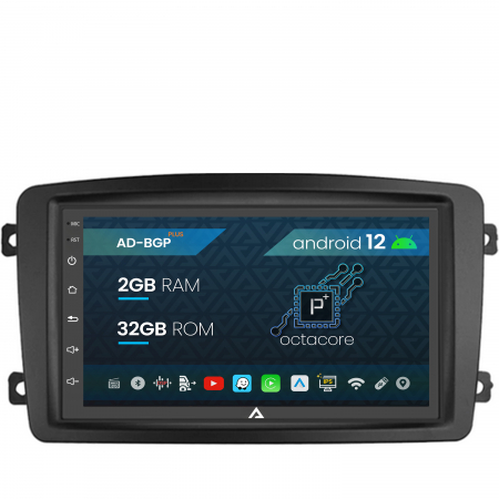 Mercedes Benz - Navigatie Mercedes Benz C-Class W203 / Vito / Viano / CLK, Android 12, P-Octacore / 2GB RAM + 32GB ROM, 7 Inch - AD-BGP1002+AD-BGRBE014