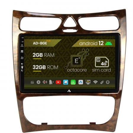 Navigații auto dedicate - Navigatie Mercedes Benz CLK W209 (2000-2005), Android 12, E-Octacore / 2GB RAM + 32GB ROM, 9 INCH - AD-BGE9002+AD-BGRKIT416V4