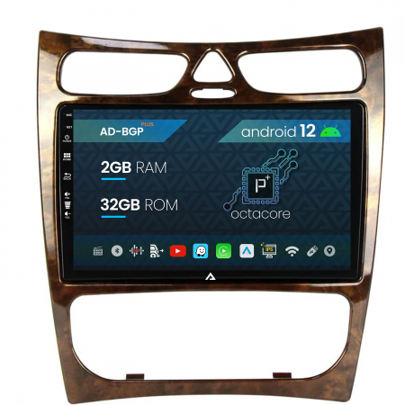 Navigații auto dedicate - Navigatie Mercedes Benz CLK W209 (2000-2005), Android 12, P-Octacore / 2GB RAM + 32GB ROM, 9 Inch - AD-BGP9002+AD-BGRKIT416V4