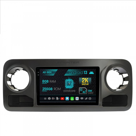 Sprinter 2018-&#62;&#62; - Navigatie Mercedes Benz Sprinter (2018+), Android 13, X-Octacore / 8GB RAM + 256GB ROM, 10.36 Inch - AD-BGX10008+AD-BGRKIT407V2