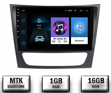 Mercedes Benz - Navigatie Mercedes Benz W211/CLS, Android 10, P-Quadcore / 1GB RAM + 16GB ROM, 9 Inch - AD-BGP9001+AD-BGRKIT415
