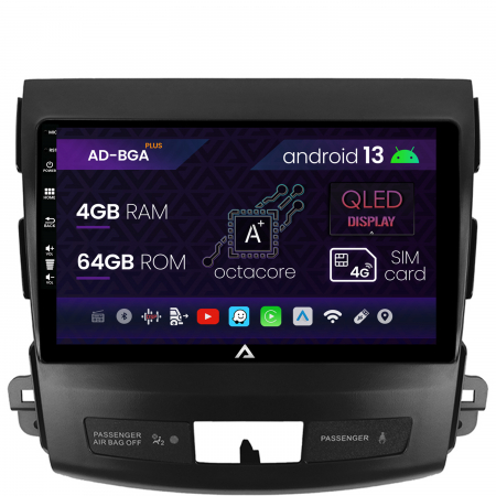 C-Crosser 2007 - &#62;&#62; - Navigatie Mitstubishi Outlander / Peugeot 4007 / Citroen C-Crosser, Android 13, A-Octacore / 4GB RAM + 64GB ROM, 9 Inch - AD-BGA9004+AD-BGRKIT276