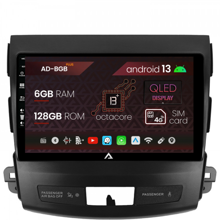 Navigații auto dedicate - Navigatie Mitstubishi Outlander / Peugeot 4007 / Citroen C-Crosser, Android 13, B-Octacore / 6GB RAM + 128GB ROM, 9 Inch - AD-BGB9006+AD-BGRKIT276