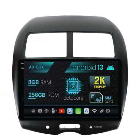 Navigații auto dedicate - Navigatie Mitsubishi ASX (2010-2015), Android 13, X-Octacore / 8GB RAM + 256GB ROM, 10.36 Inch - AD-BGX10008+AD-BGRKIT267