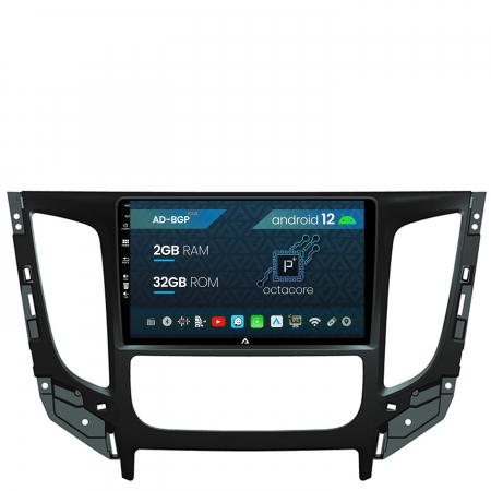 Navigații auto dedicate - Navigatie Mitsubishi L200 (2014-2020), Android 12, P-Octacore / 2GB RAM + 32GB ROM, 9 Inch - AD-BGP9002+AD-BGRKIT274