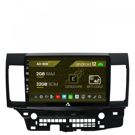 Navigații auto dedicate - Navigatie Mitsubishi Lancer (2007-2016), Android 12, E-Octacore / 2GB RAM + 32GB ROM, 10.1 Inch - AD-BGE10002+AD-BGRKIT269
