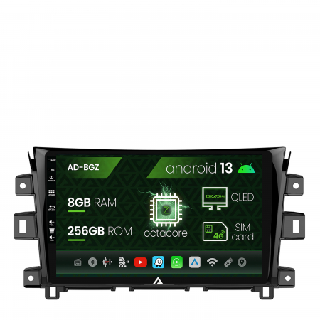 Nissan - Navigatie Nissan Navara (2015+), Android 13, Z-Octacore / 8GB RAM + 256GB ROM, 10.1 Inch - AD-BGZ10008+AD-BGRKIT163