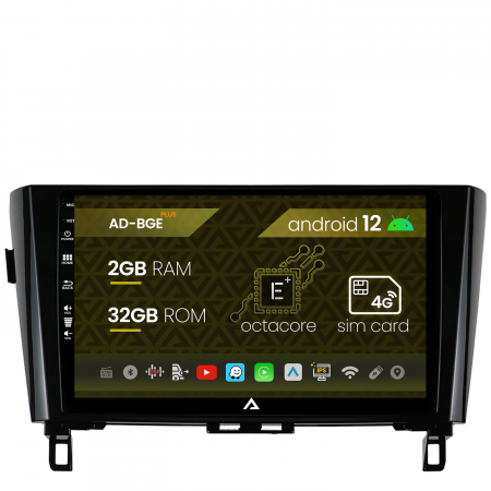 Navigații auto dedicate - Navigatie Nissan Qashqai / X-Trail (2013+), Android 12, E-Octacore / 2GB RAM + 32GB ROM, 10.1 Inch - AD-BGE10002+AD-BGRKIT162