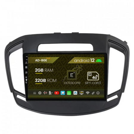 Insignia 2014-2016 - Navigatie Opel Insignia (2014-2016), Android 12, E-Octacore / 2GB RAM + 32GB ROM, 9 Inch - AD-BGE9002+AD-BGRKIT249