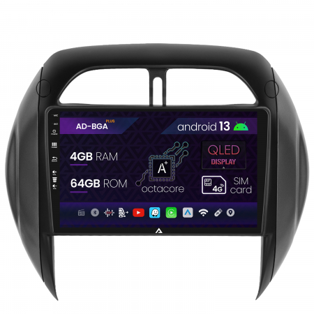 RAV4 2001-2005 - Navigatie Toyota RAV4 (2003-2005), Android 13, A-Octacore / 4GB RAM + 64GB ROM, 9 Inch - AD-BGA9004+AD-BGRKIT109V4