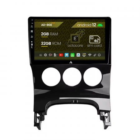5008 (2009-2017) - Navigatie Peugeot 3008/5008, Android 12, E-Octacore / 2GB RAM + 32GB ROM, 9 Inch - AD-BGE9002+AD-BGRKIT260
