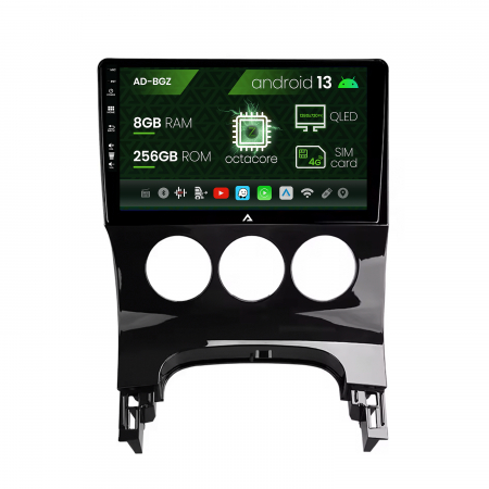 Navigații auto dedicate - Navigatie Peugeot 3008/5008, Android 13, Z-Octacore / 8GB RAM + 256GB ROM, 9 Inch - AD-BGZ9008+AD-BGRKIT260