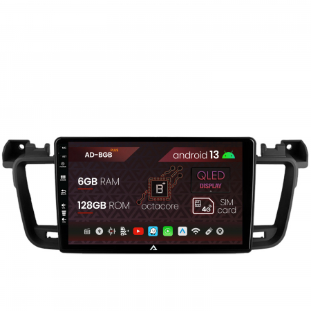 Navigații auto dedicate - Navigatie Peugeot 508 (2010-2018), Android 13, B-Octacore / 6GB RAM + 128GB ROM, 9 Inch - AD-BGB9006+AD-BGRKIT264